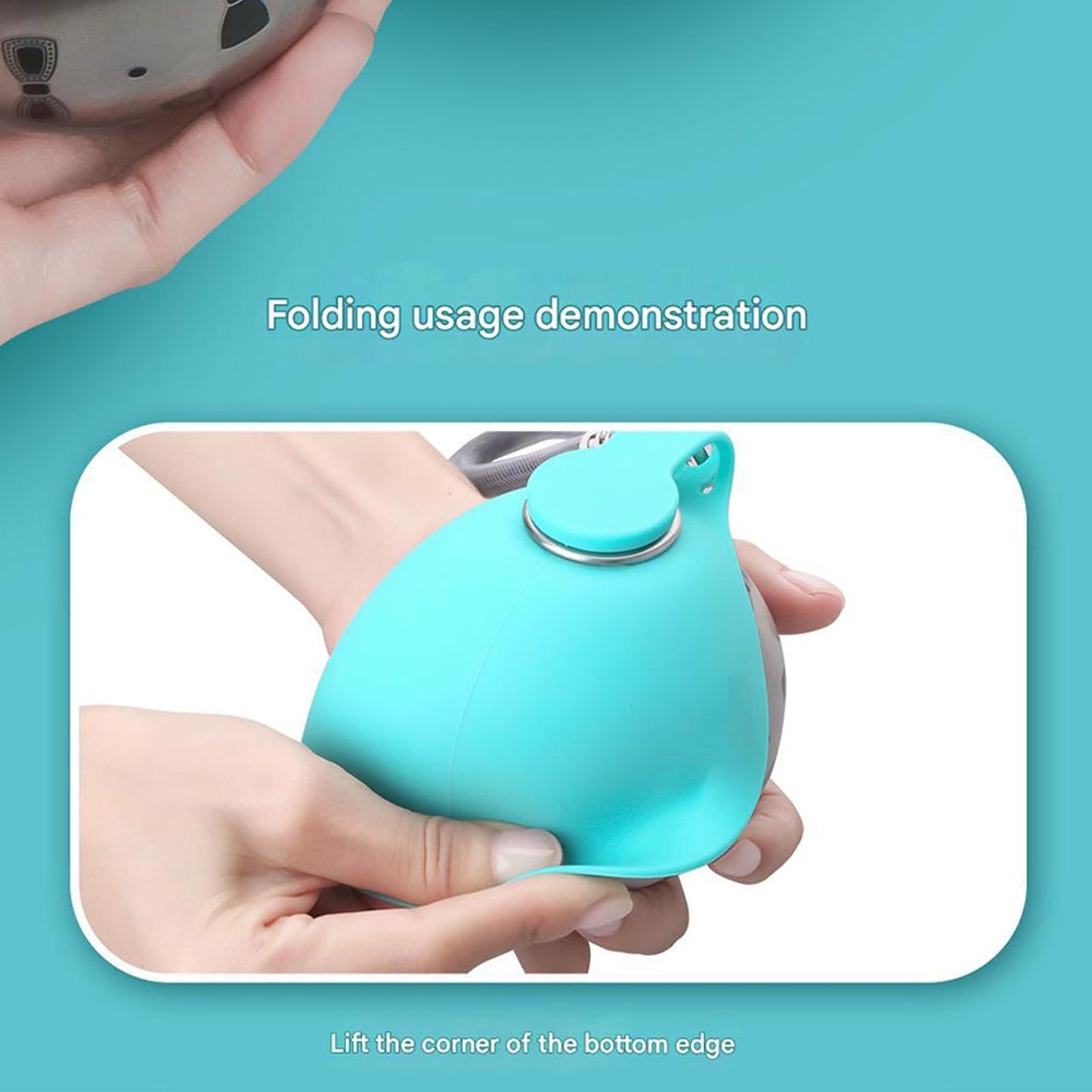 Clip & Sip – Foldable Steel Water Bottle for Pets